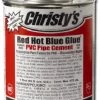 Christy's 16 Oz Blue Glue PVC Cement - Red Hot -Garden And Farm Shop tchristyenterprises5308002 1