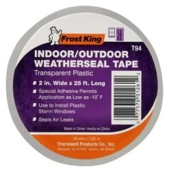 Frost King Clear Plastic Window Weatherseal Tape - 2X25 Ft