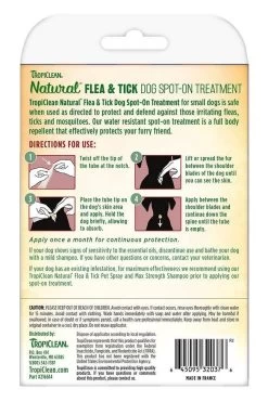 Tropiclean Flea & Tick Spot-On Treatment Small - 4 Ct -Garden And Farm Shop tropiclean3730261 2