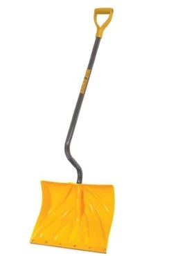 True Temper 18 In Poly Combo Snow Shovel With D-Grip On Ergonomic Steel Handle