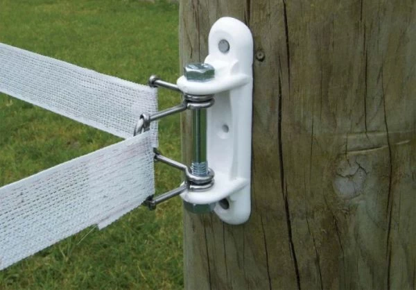 Patriot Tru Test White Wide Tape Connector/ End Strainer Insulator 4 Patriot Tru Test White Wide Tape Connector/ End Strainer Insulator - Image 2