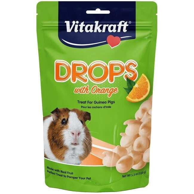Vitakraft Drops With Orange Guinea Pig Treats - 5.3 Oz 3 Vitakraft Drops With Orange Guinea Pig Treats - 5.3 Oz