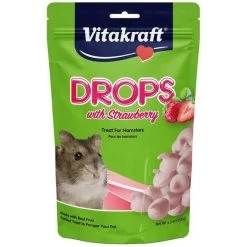 Vitakraft Drops With Strawberry Hamster Treats - 5.3 Oz