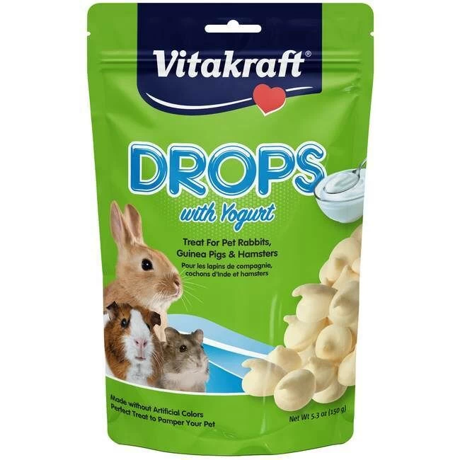 Vitakraft Drops With Yogurt Rabbit, Guinea Pig & Hamster Treats - 5.3 Oz 3 Vitakraft Drops With Yogurt Rabbit, Guinea Pig & Hamster Treats - 5.3 Oz
