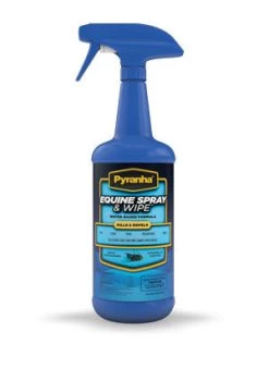 Pyranha Water Based Equine Spray & Wipe Fly Repellent- 32 Oz
