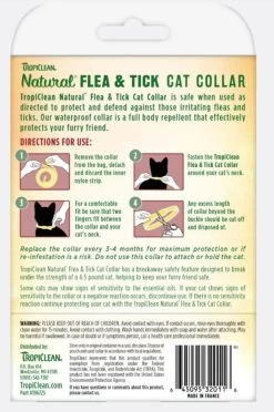 Tropiclean Natural Waterproof One Size Flea & Tick Collar For Cats 5 Tropiclean Natural Waterproof One Size Flea & Tick Collar For Cats -Garden And Farm Shop vsinorthwest3730262 2