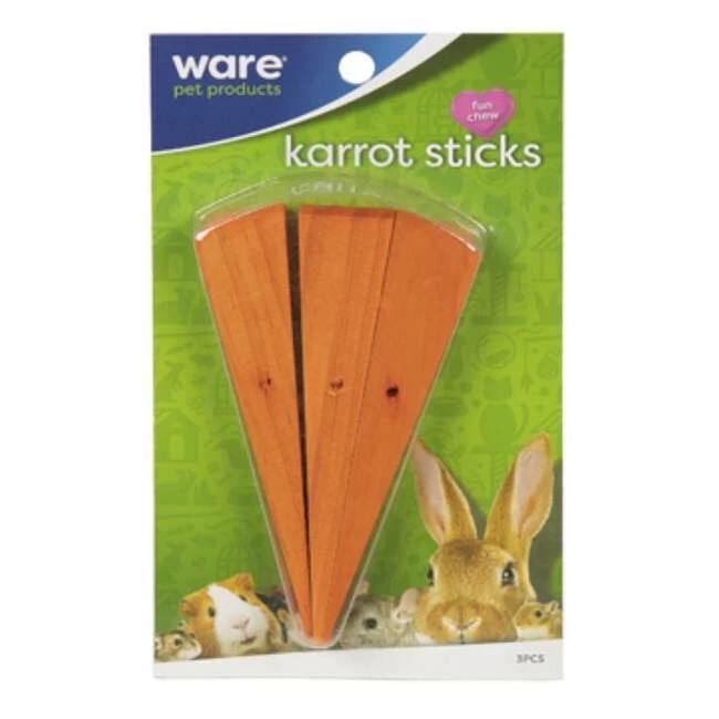Ware 3 Pack Karrot Sticks Fun Chew Toys 3 Ware 3 Pack Karrot Sticks Fun Chew Toys