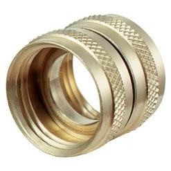 Titan Casters Brass Swivel Hose Connector - 3/4 In