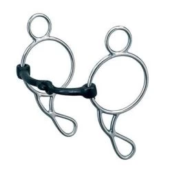 Weaver Leather Gag Bit Iron Snaffle Mouth - 5 In X 7-1/2 In