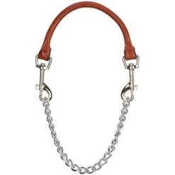 Weaver Leather Leather/Chain Goat Collar - Brown, Leather, 24 In
