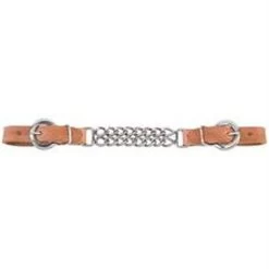 Weaver Leather Double Flat Link Chain Curb Strap - Russet