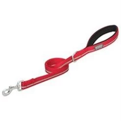 Weaver Leather Reflective Lined Dog Leash - Red, 1 X 4 Ft