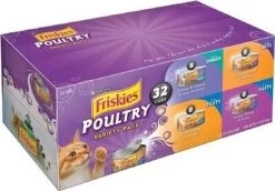Friskies Poultry Variety Pack Food - 32 Count