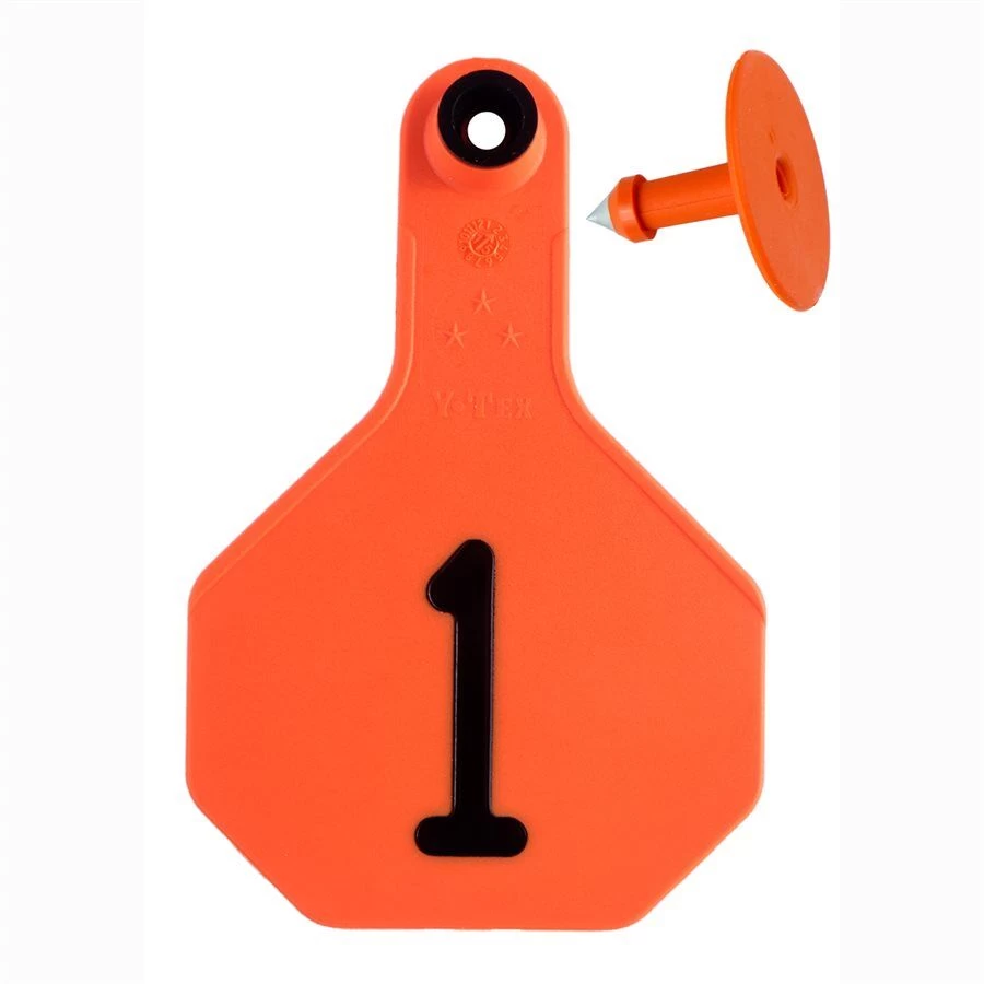 Y-Tex 25 Pack Livestock Tag Numbered Medium - Orange 3 Y-Tex 25 Pack Livestock Tag Numbered Medium - Orange
