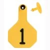 Y-Tex 25 Pack Livestock Tag Numbered Medium - Yellow